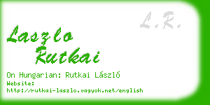 laszlo rutkai business card