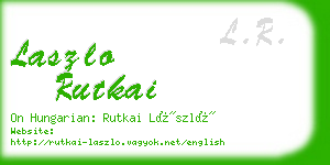 laszlo rutkai business card